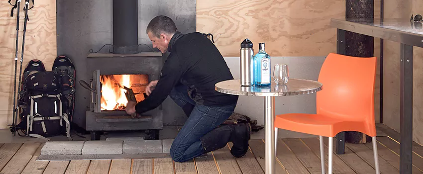 Open Hearth Wood Fireplace Installation in La Providence, QC